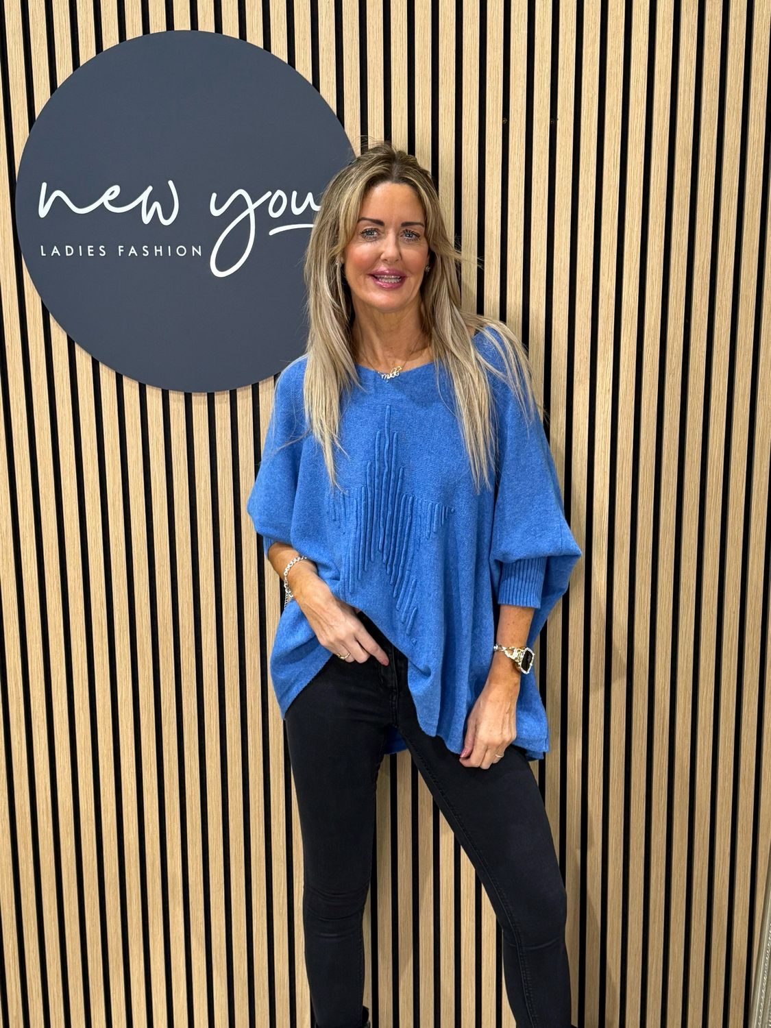 Star Detail Knit Jumper - Blue