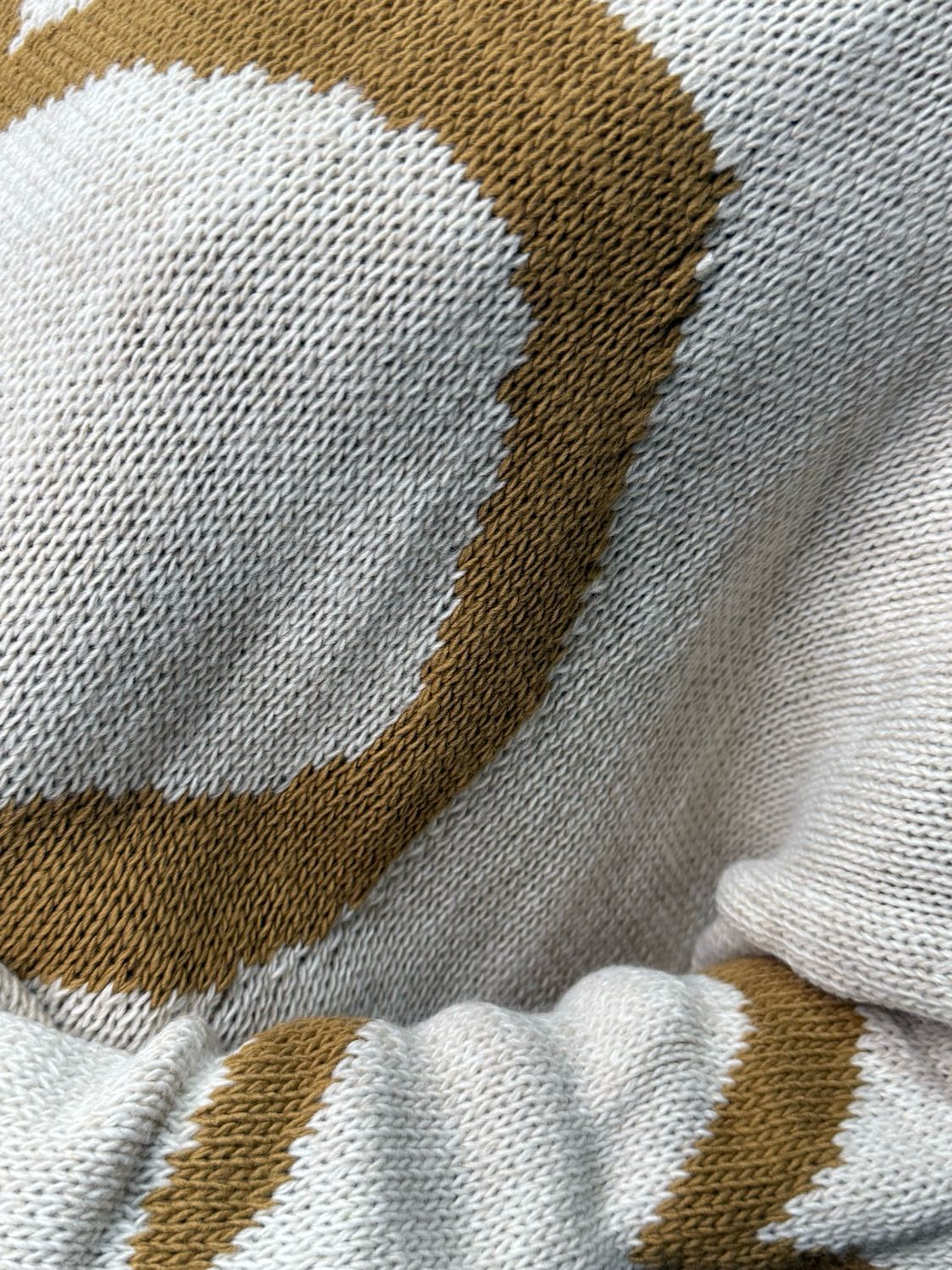 Heart Print Oversized Jumper - Cream