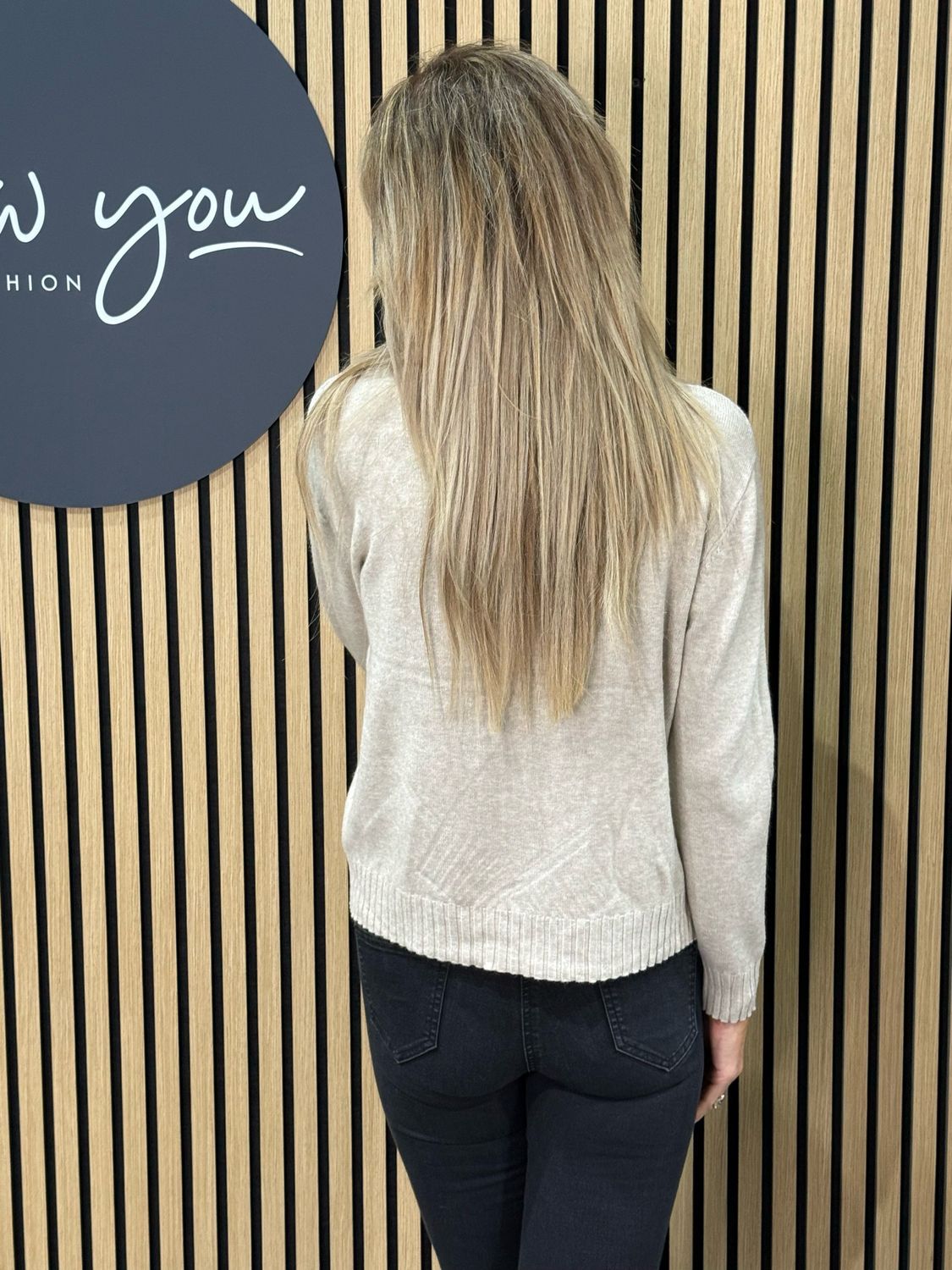 Cable Knit Roll Neck Jumper - Oatmeal