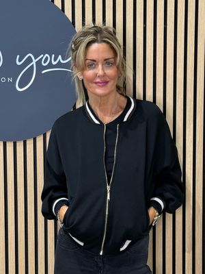 Zip Front Bomber Jacket - Black