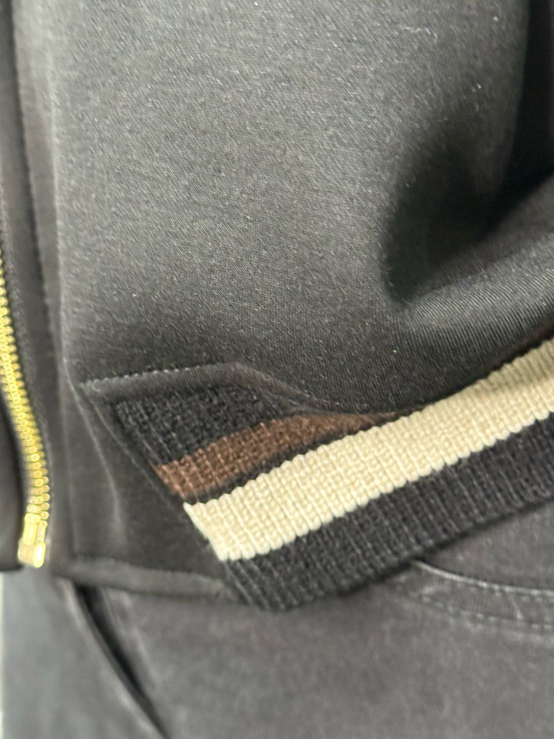 Zip Front Bomber Jacket - Black