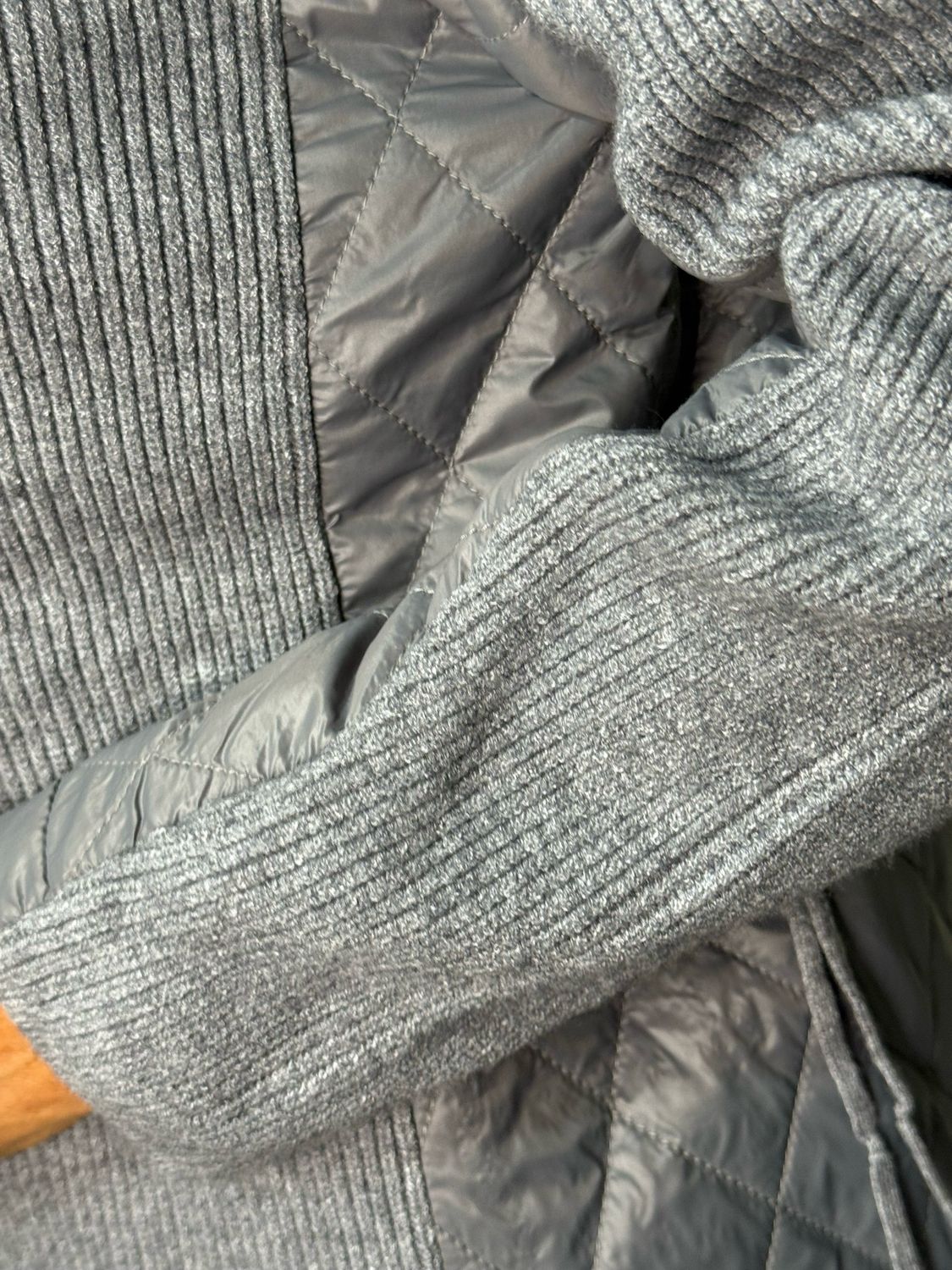 Quilted Panel Jumper - Grey