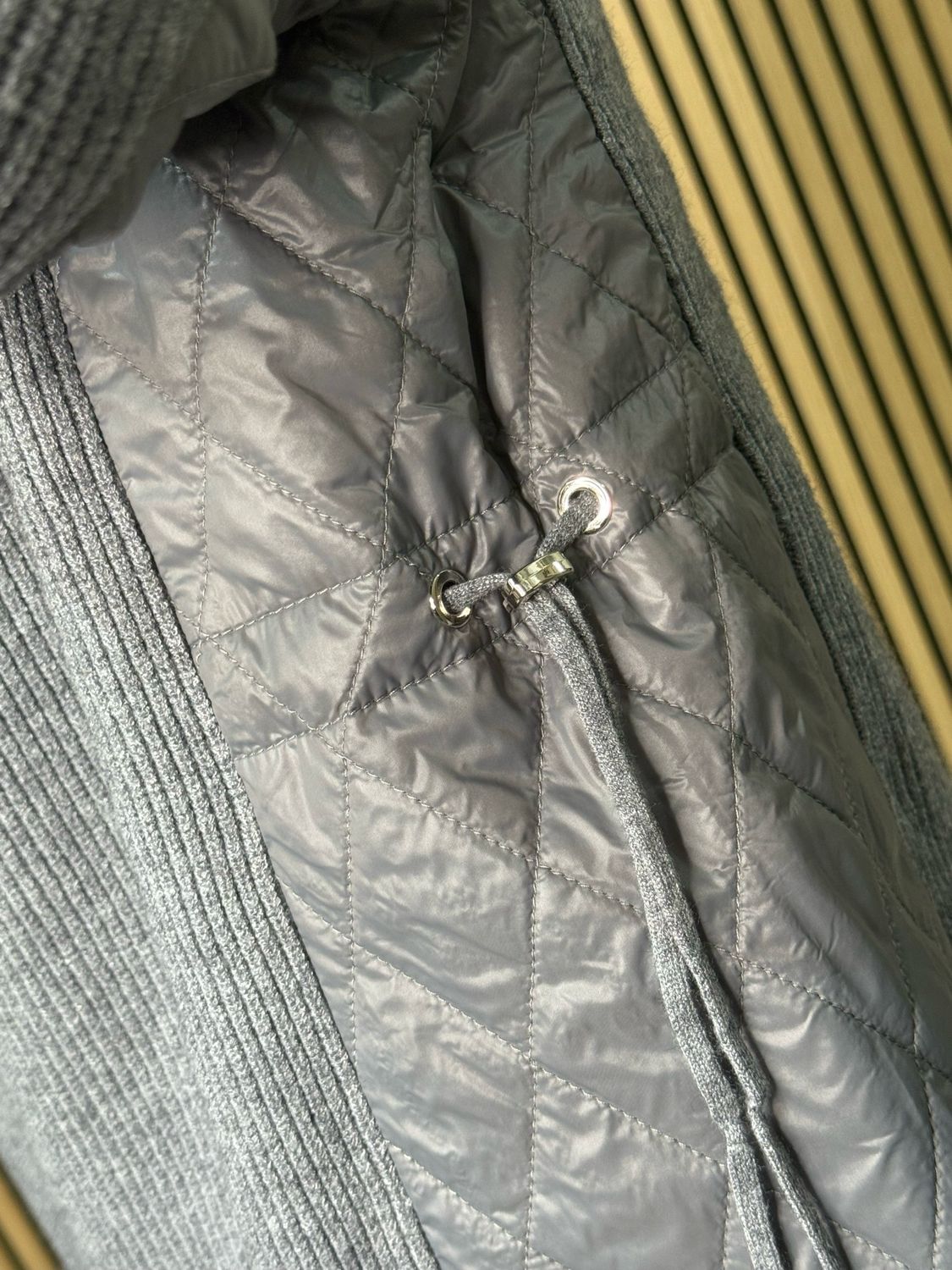 Quilted Panel Jumper - Grey