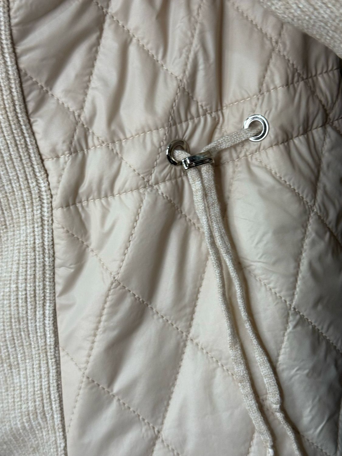 Quilted Panel Jumper - Beige