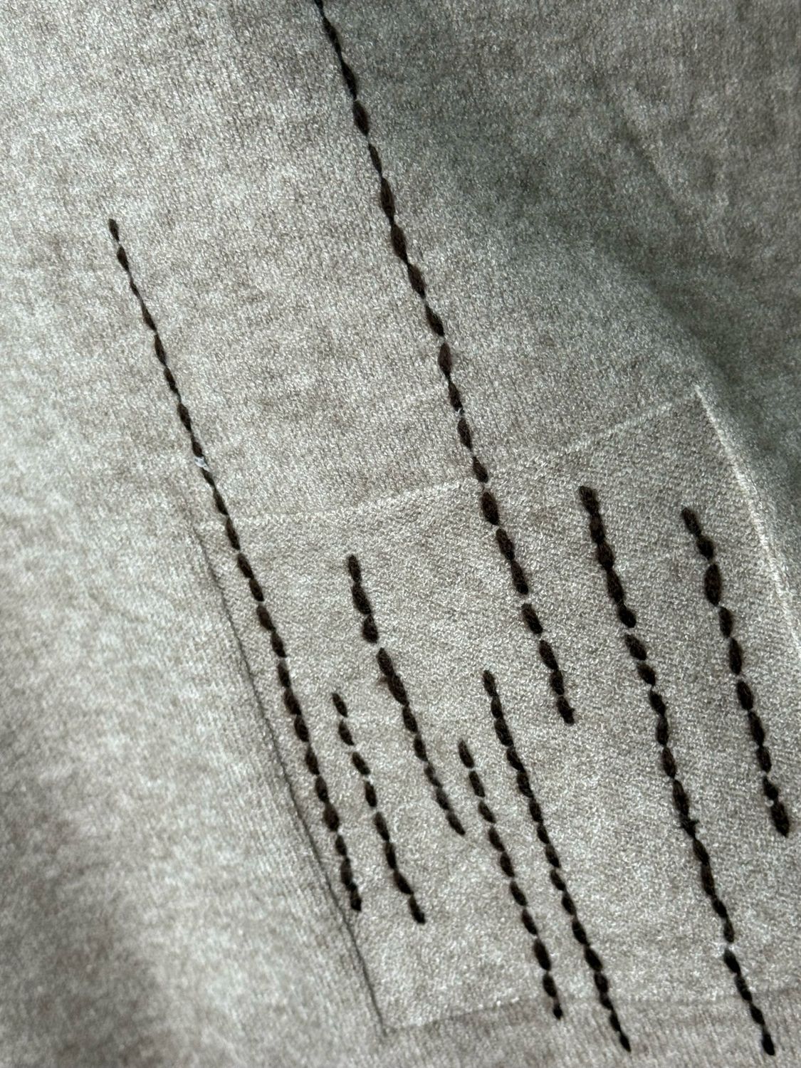 Abstract Stitch Knit Jumper - Taupe