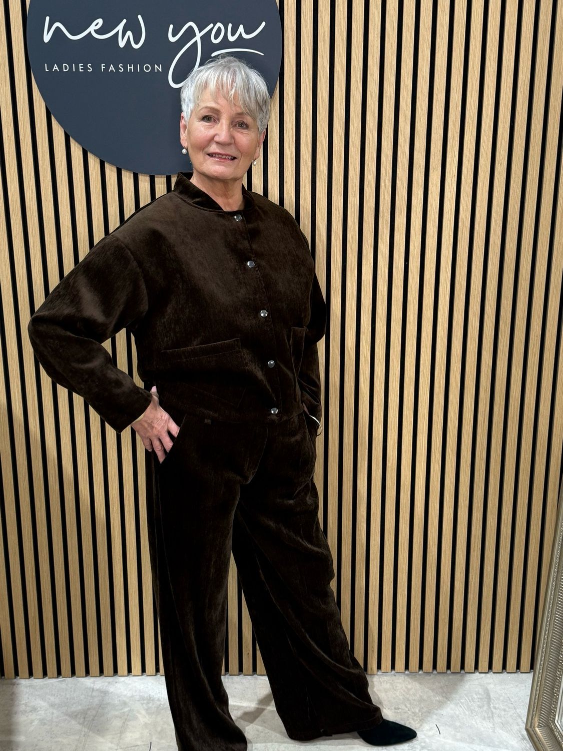 Velour Lined Co-Ord Set - Chocolate