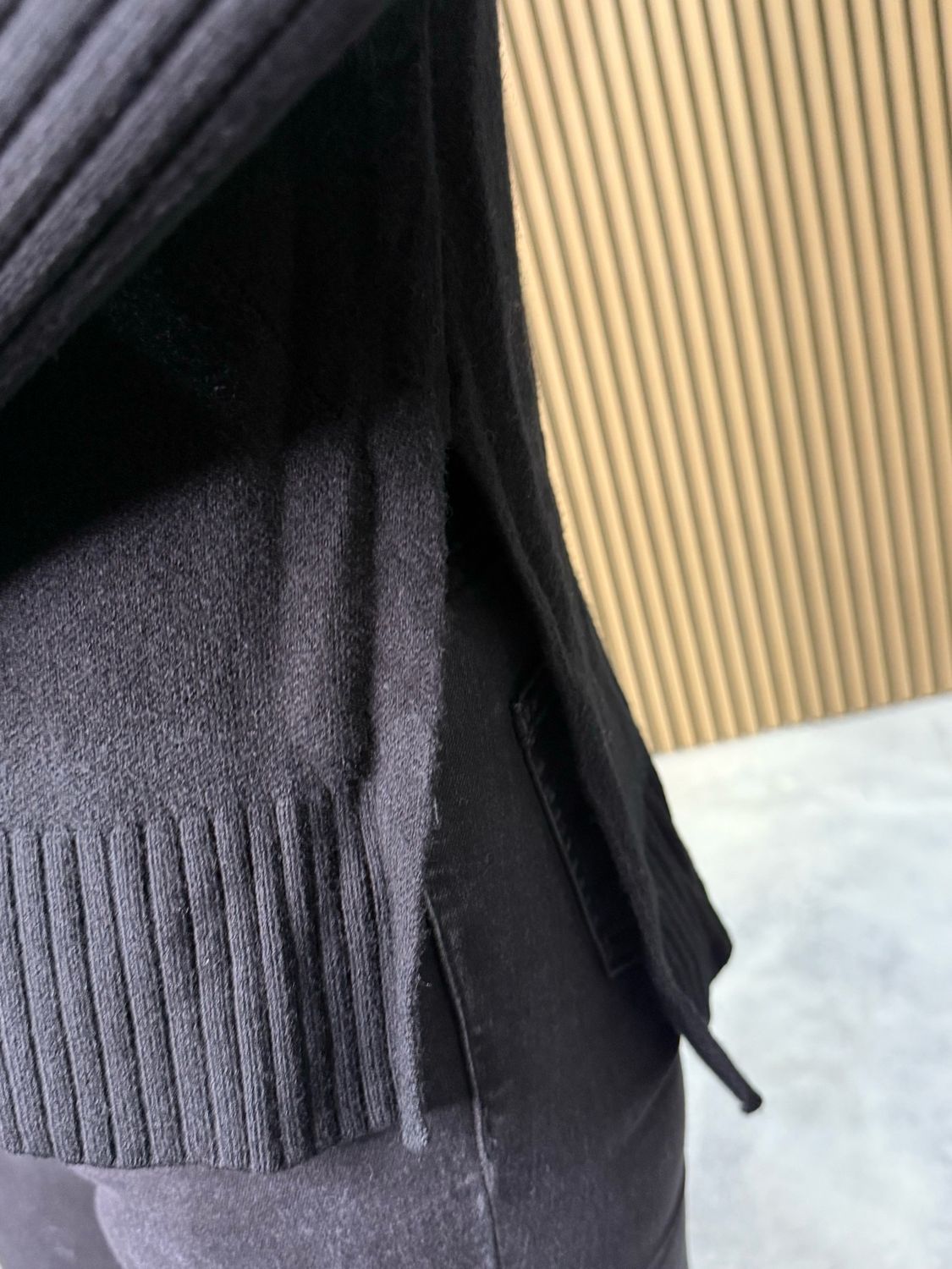 Soft Rib Detail Jumper - Black