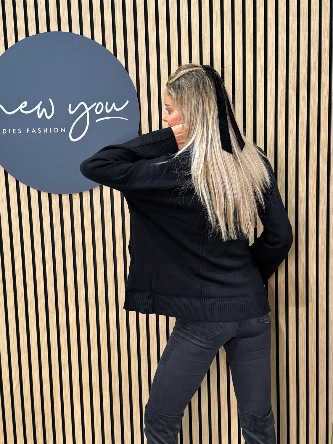 Soft Rib Detail Jumper - Black