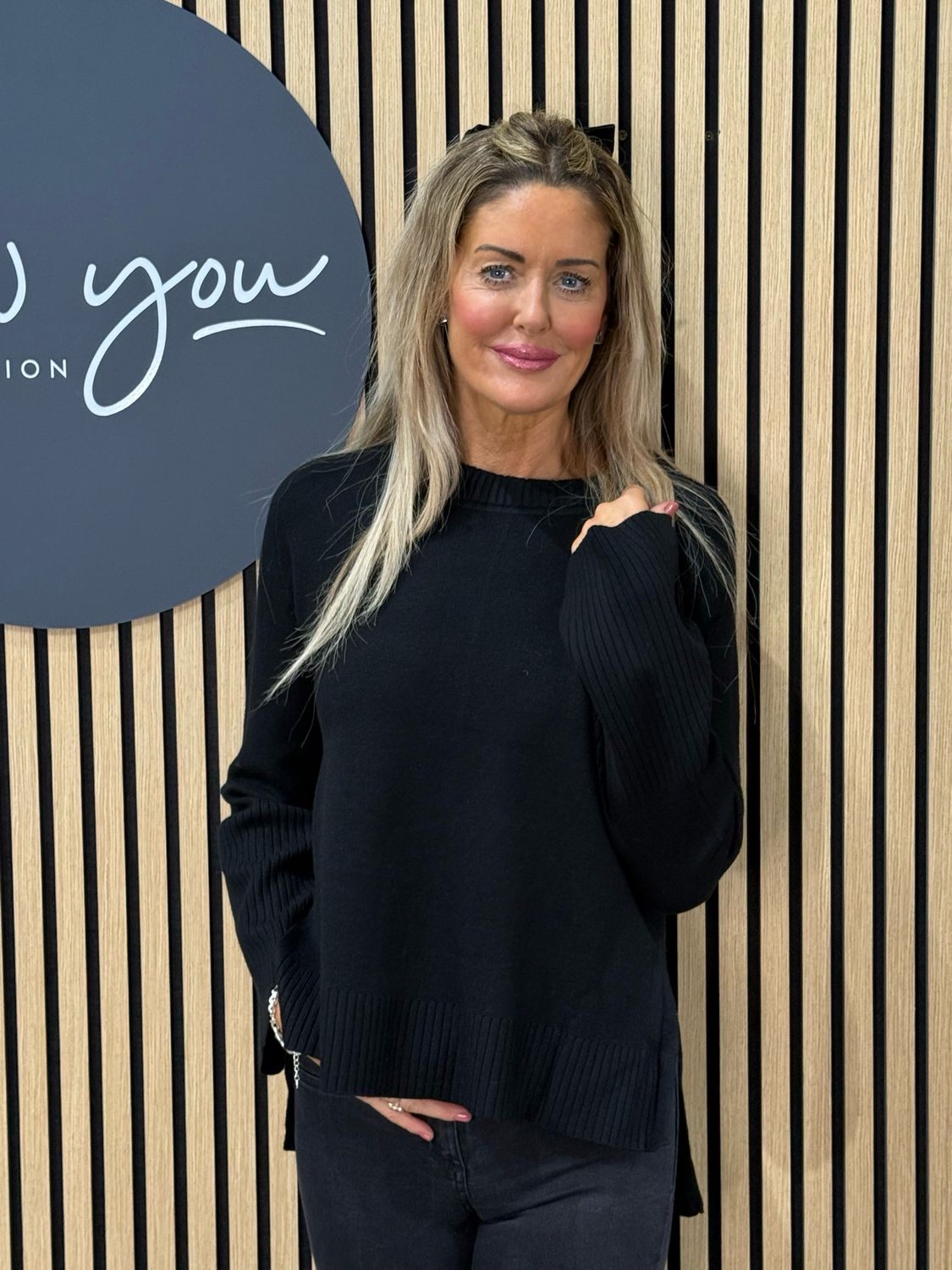 Soft Rib Detail Jumper - Black