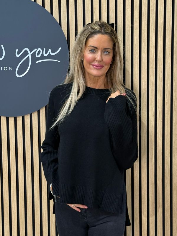 Soft Rib Detail Jumper - Black