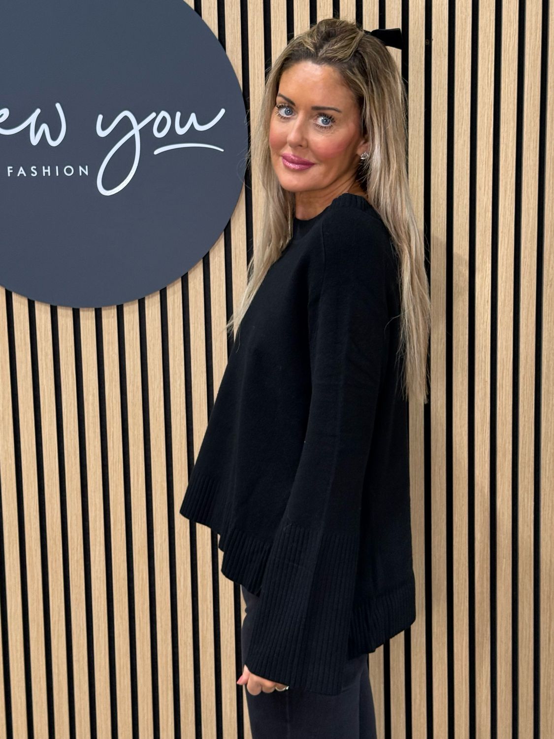 Soft Rib Detail Jumper - Black