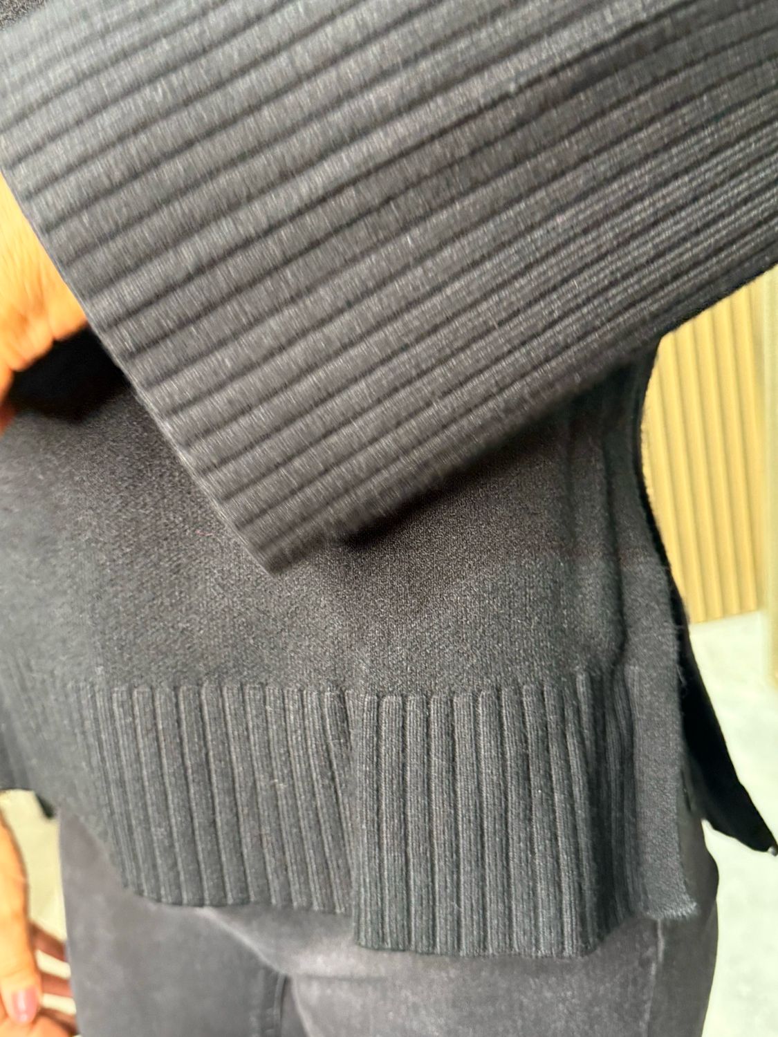 Soft Rib Detail Jumper - Black