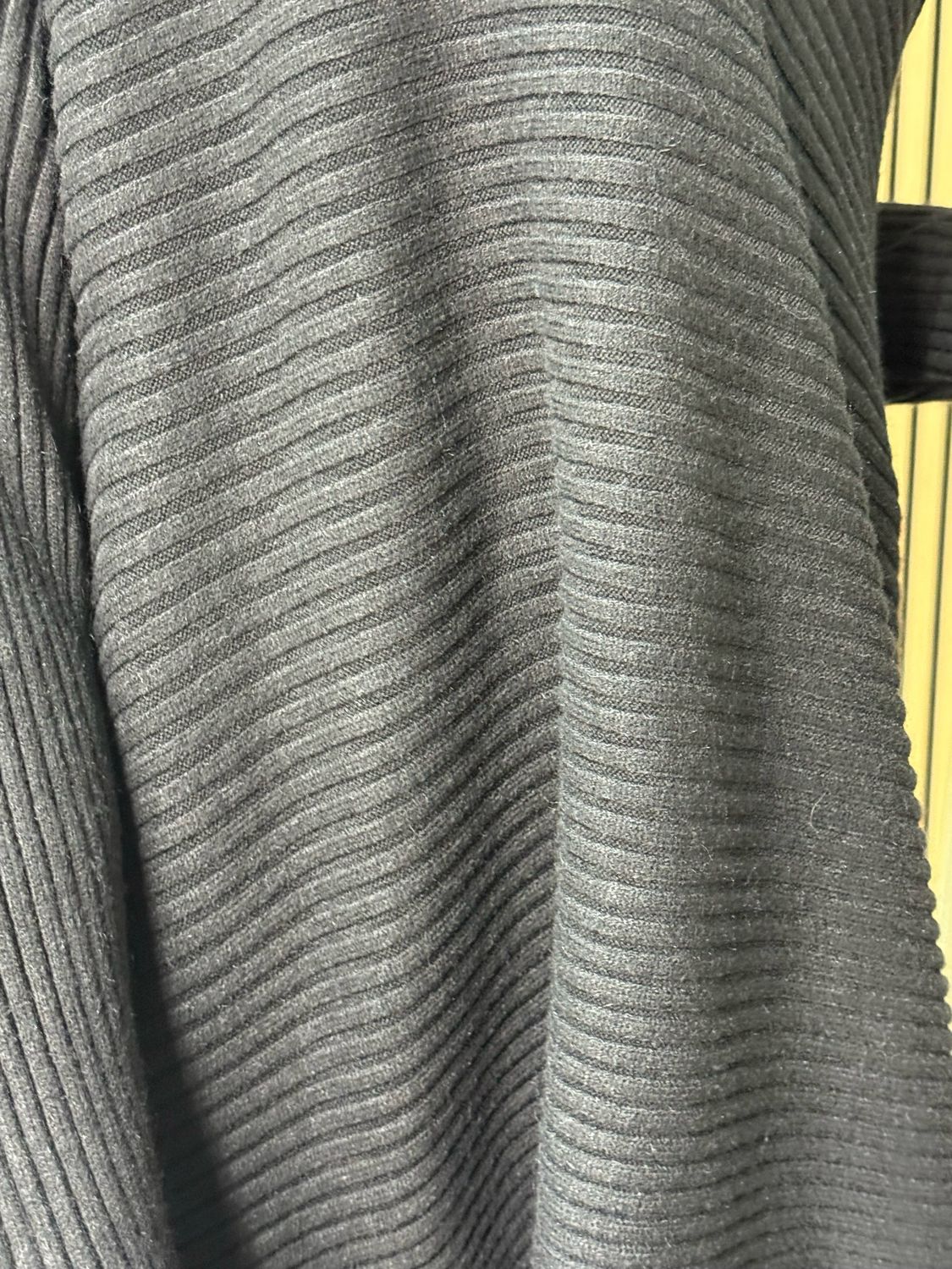 Waterfall Rib Knit Jumper - Black