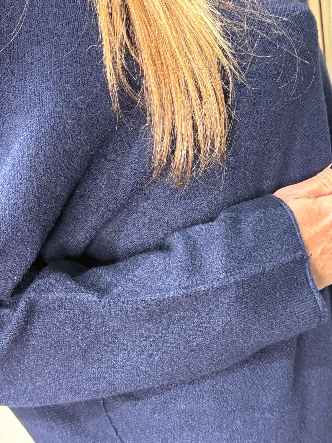 Oversized Knit Jumper - Navy