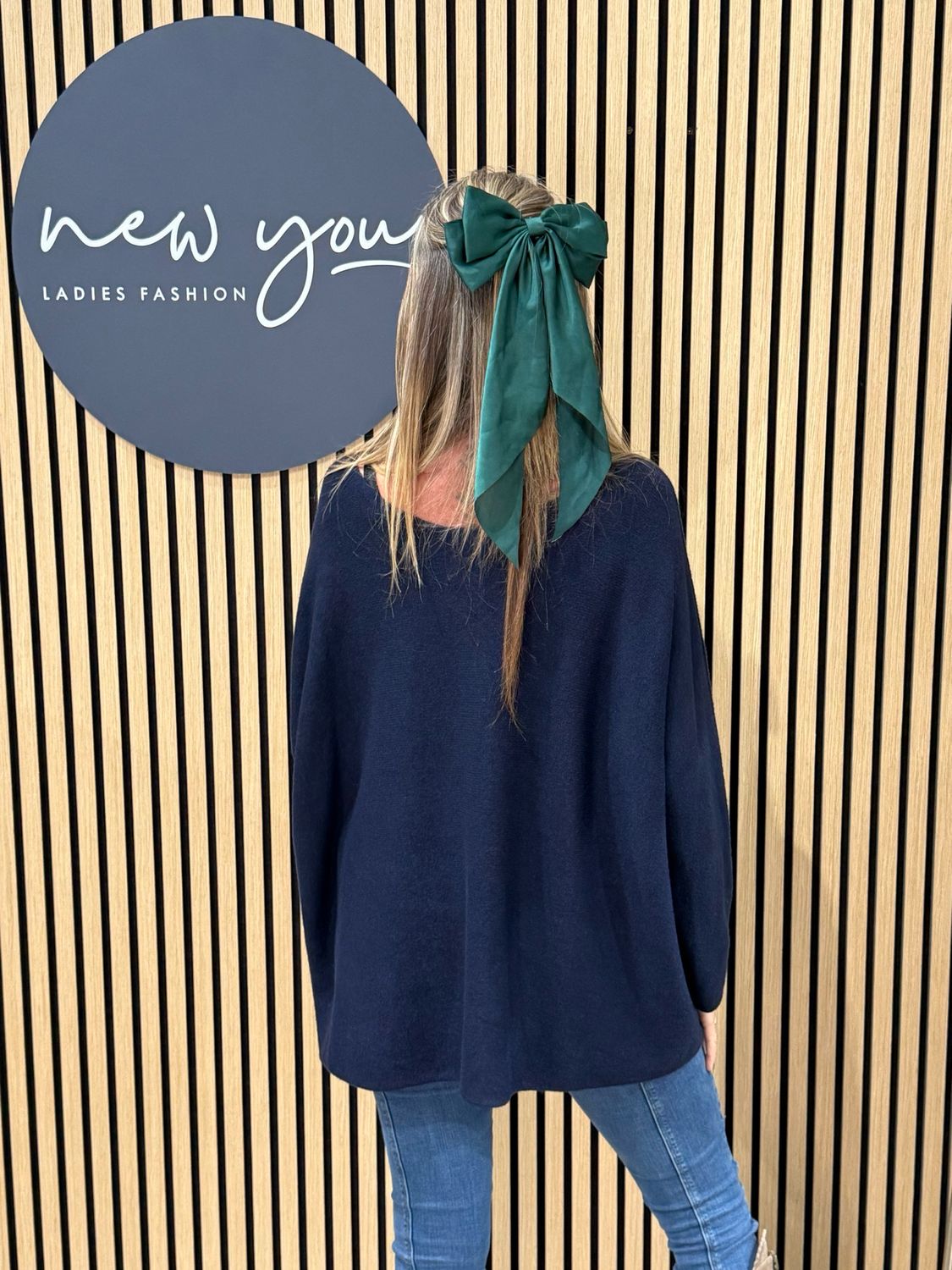 Oversized Knit Jumper - Navy