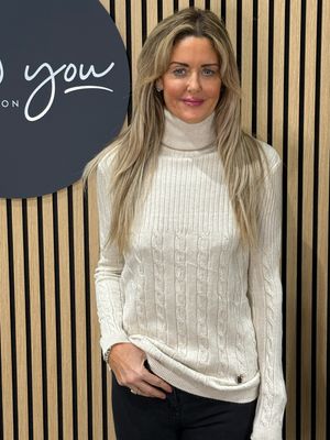 Ribbed Roll Neck Jumper - Cream