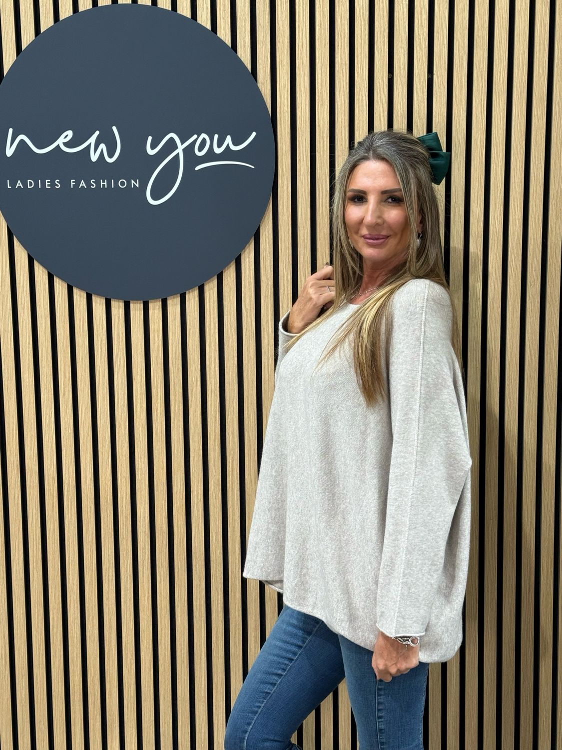 Oversized Knit Jumper - Oatmeal