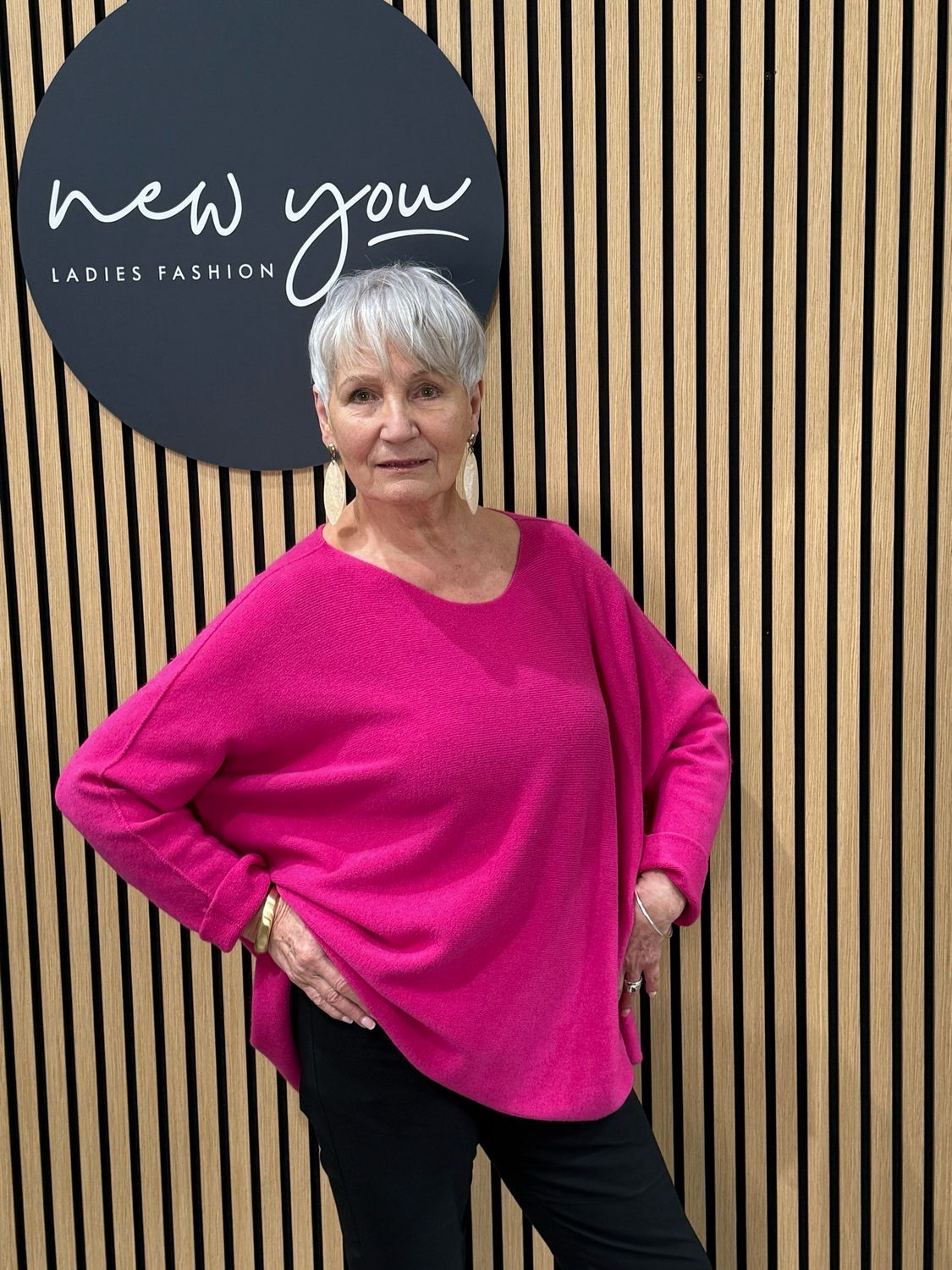 Oversized Knit Jumper - Fuchsia