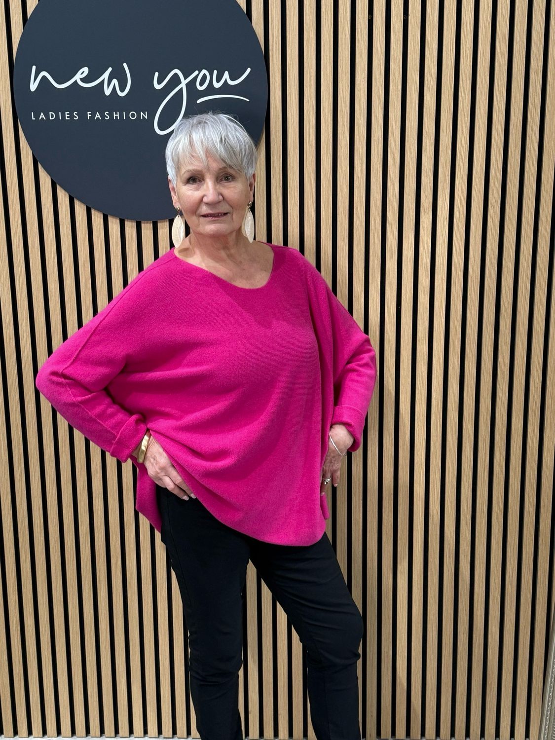 Oversized Knit Jumper - Fuchsia