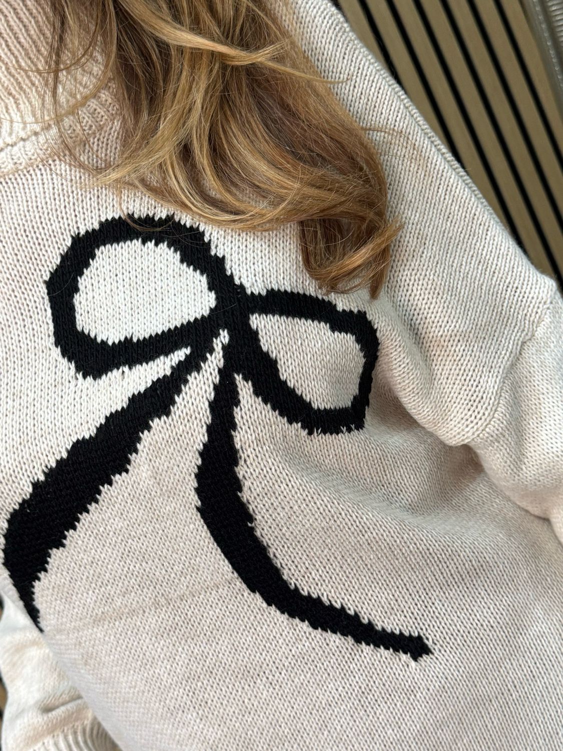 Bow Detail Roll Neck Jumper