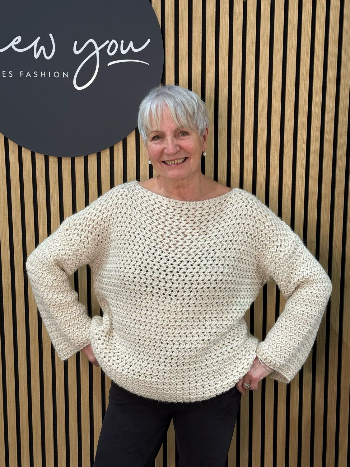 Textured Knit Jumper - Cream