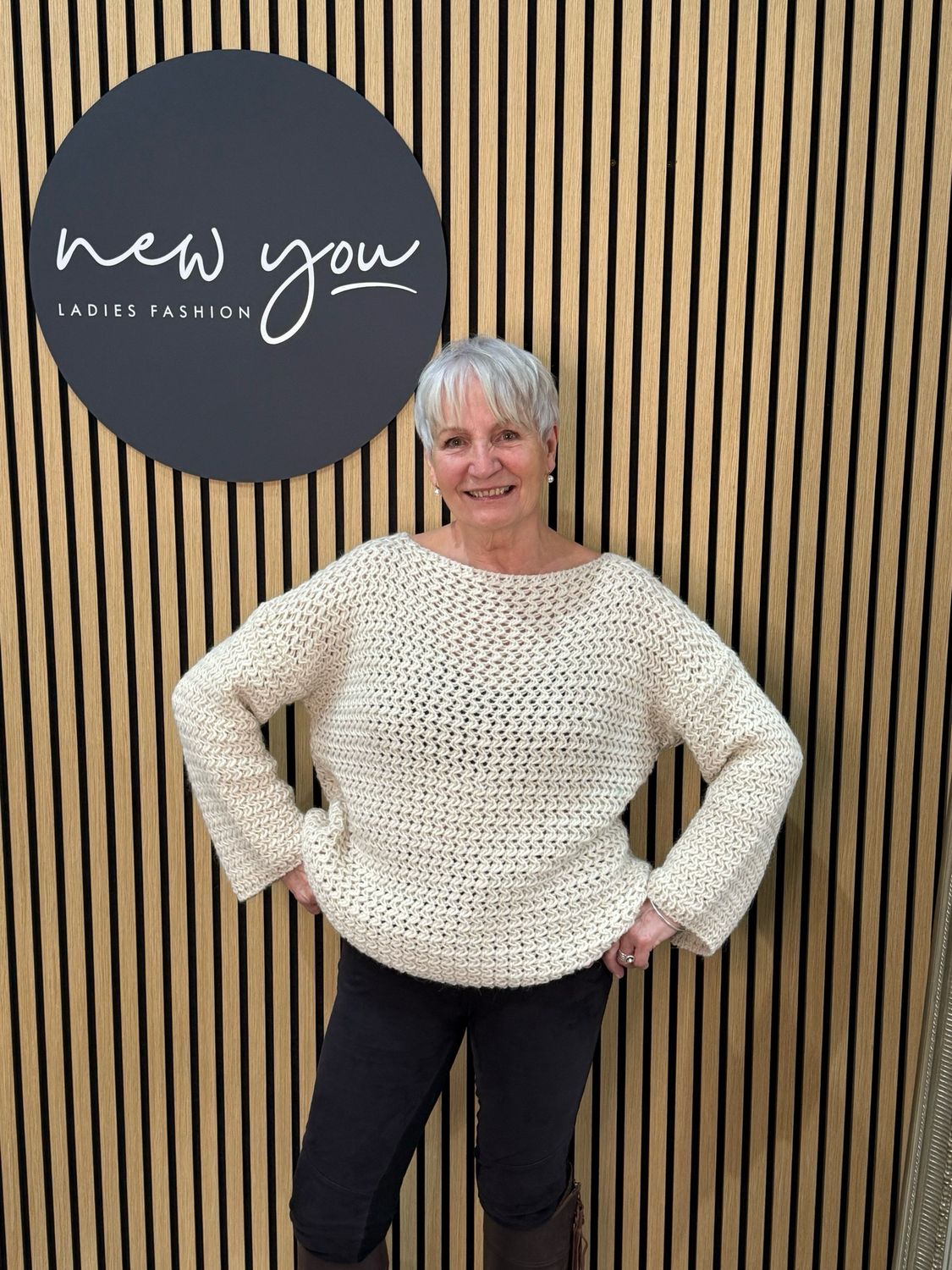 Textured Knit Jumper - Cream