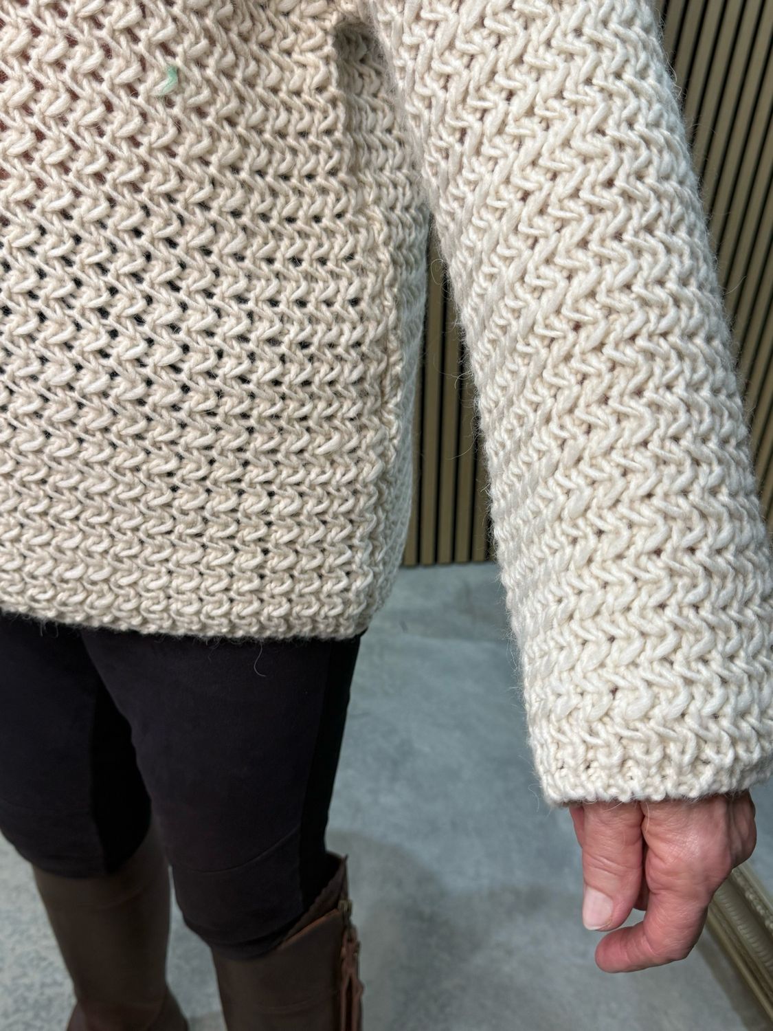 Textured Knit Jumper - Cream