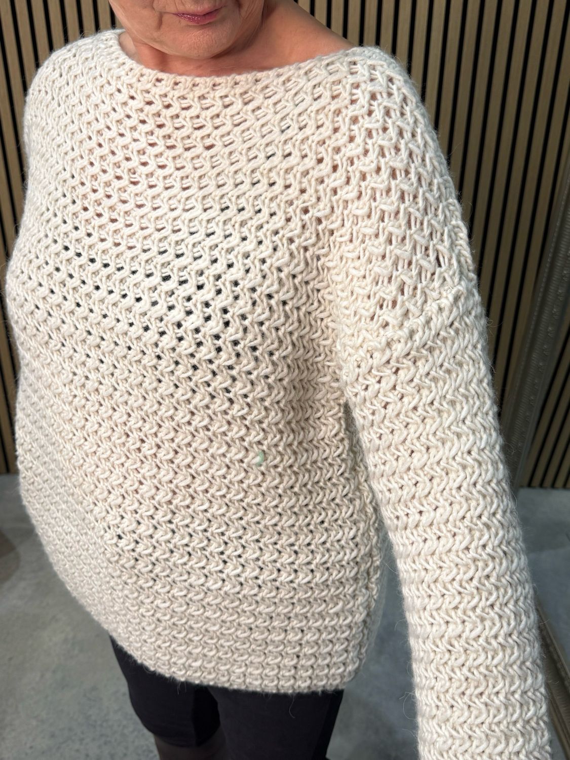 Textured Knit Jumper - Cream