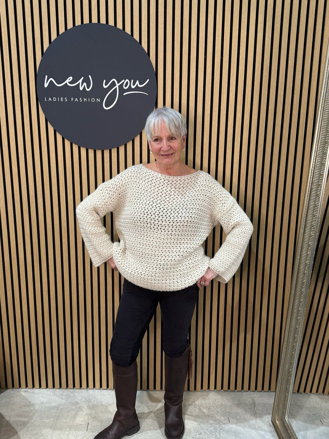 Textured Knit Jumper - Cream