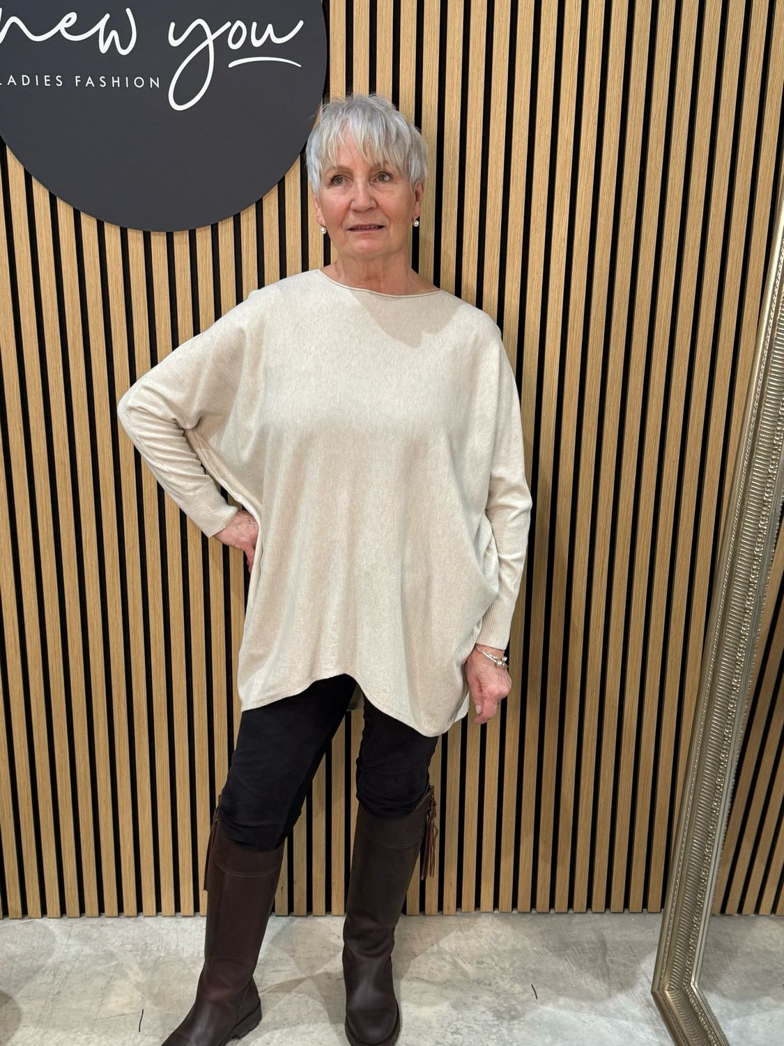 Relaxed Soft Knit Jumper - Cream