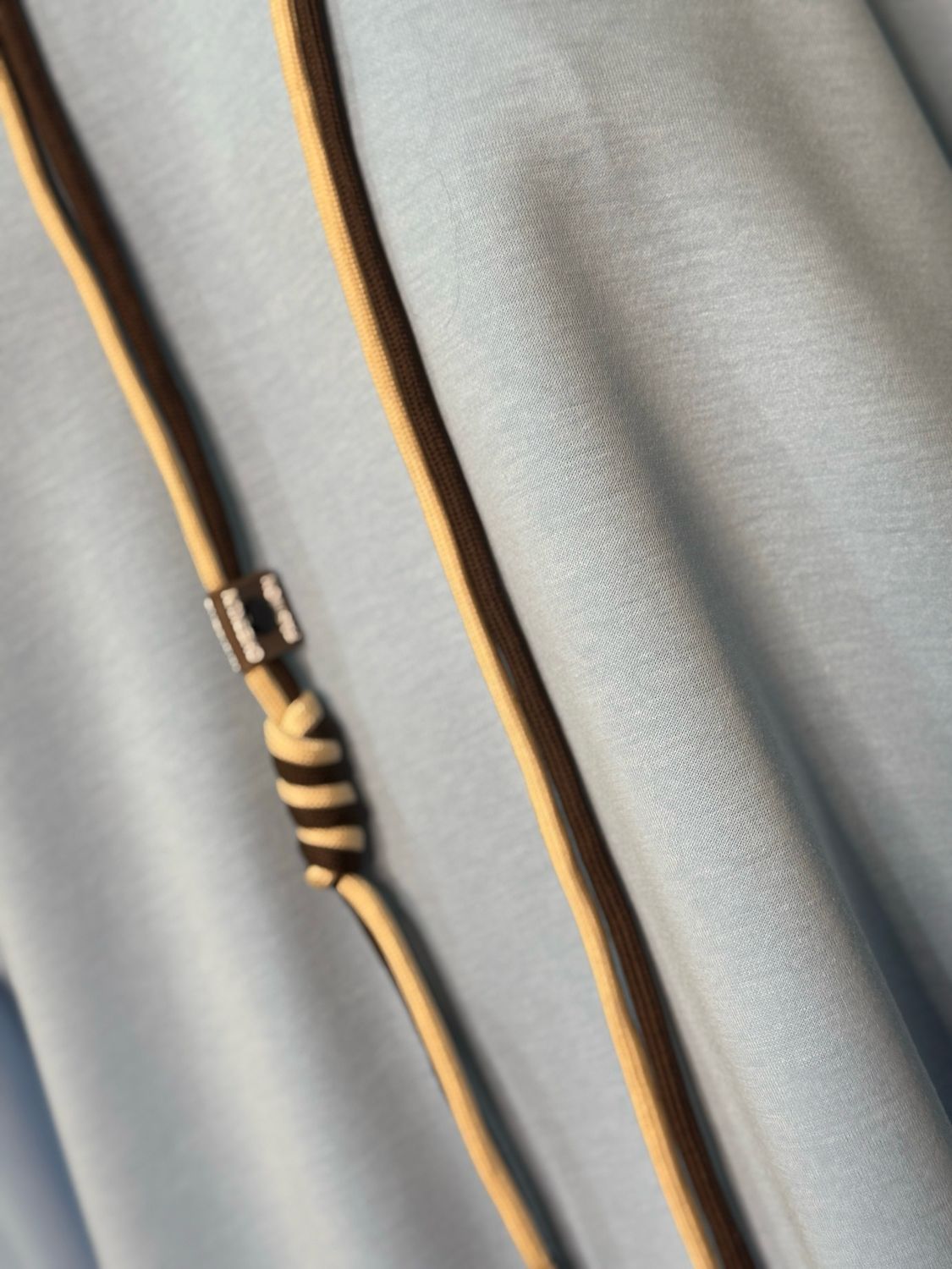 Relaxed Hooded Jumper With Contrast Hem- Baby Blue