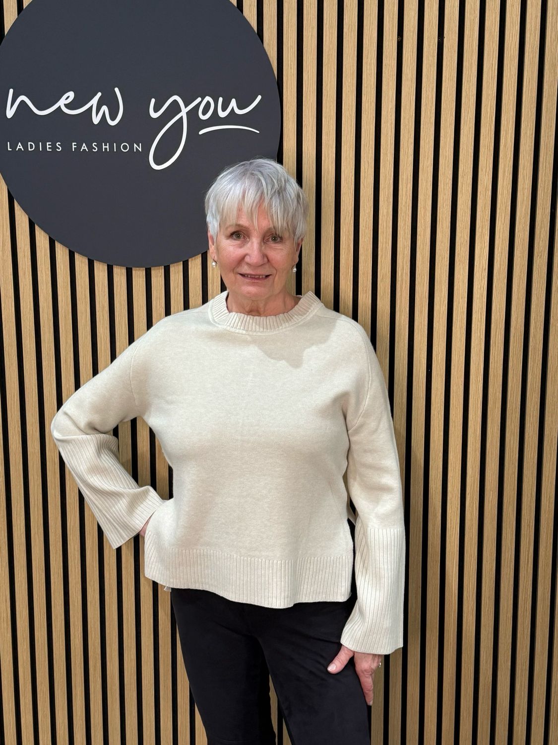 Soft Ribbed Hem Jumper - Cream