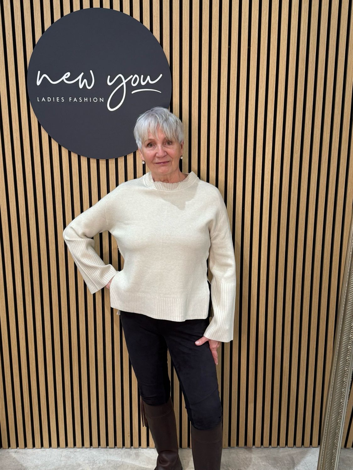 Soft Ribbed Hem Jumper - Cream