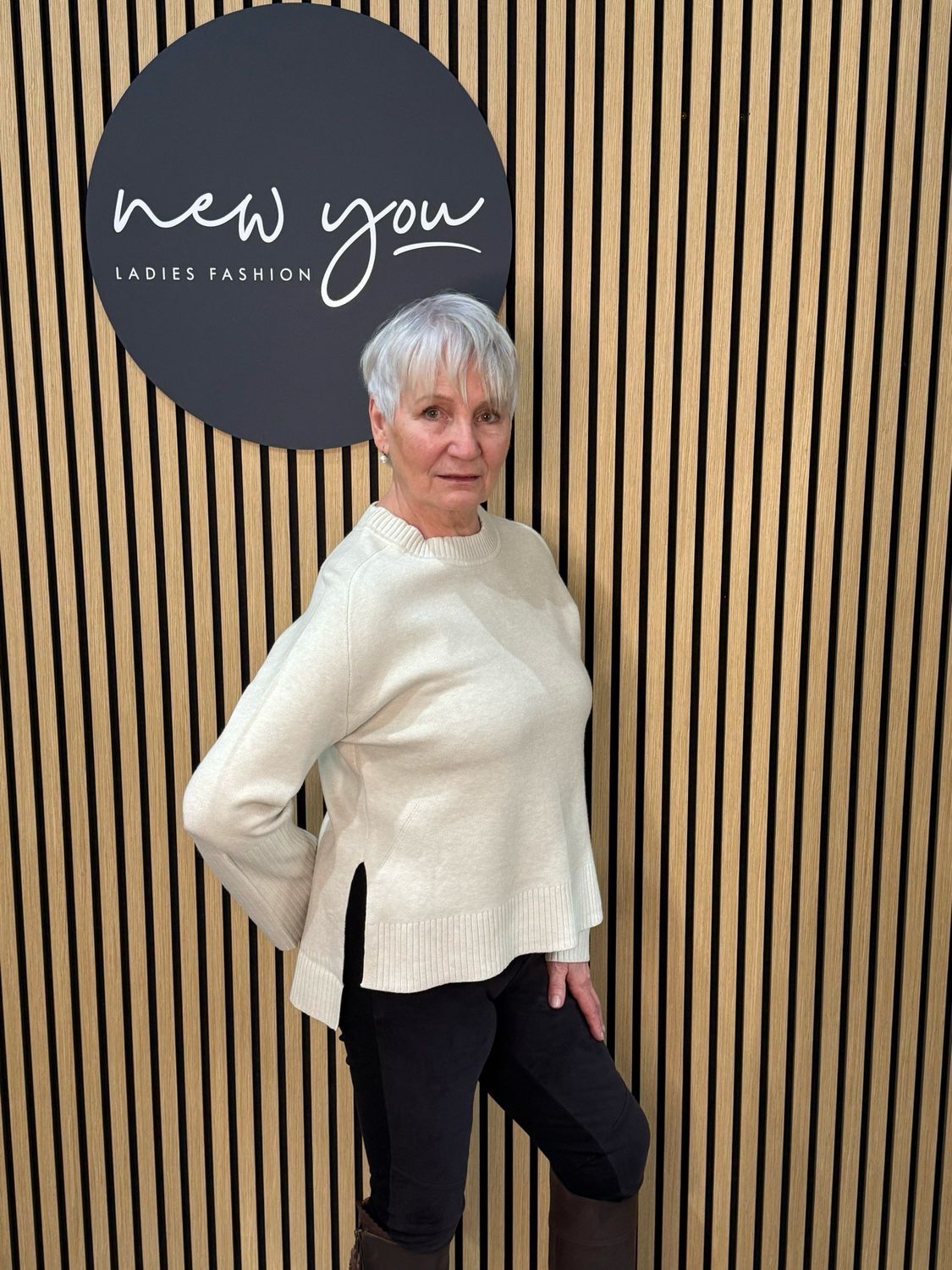 Soft Ribbed Hem Jumper - Cream