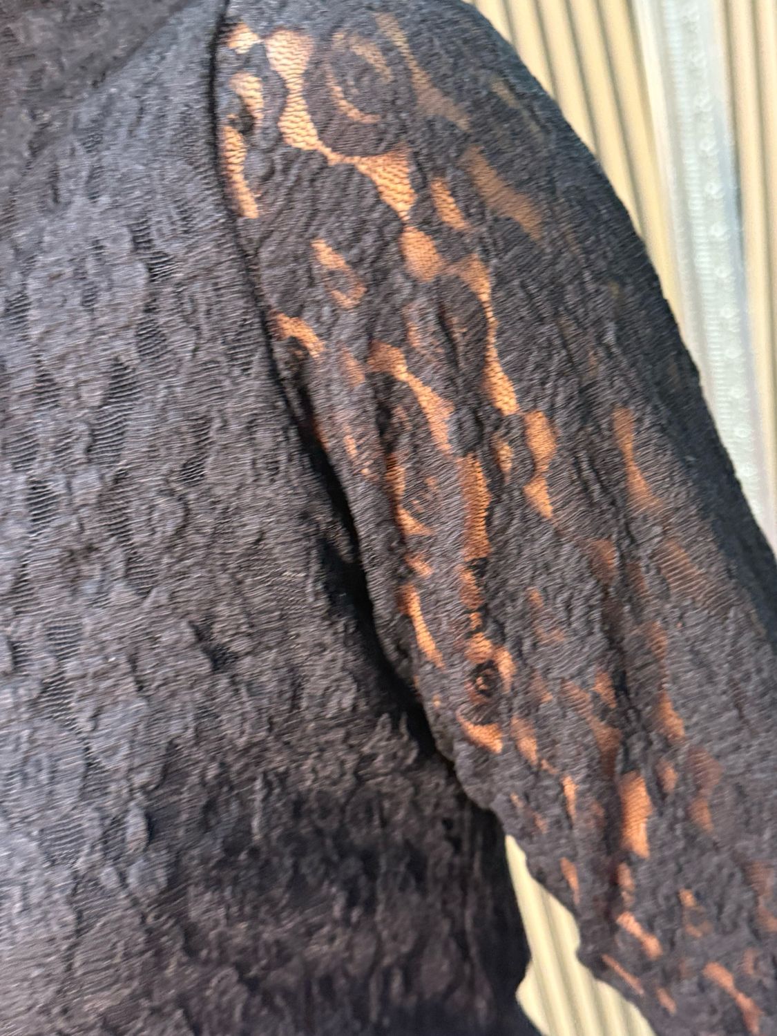 Lace Long Sleeve Top - Black