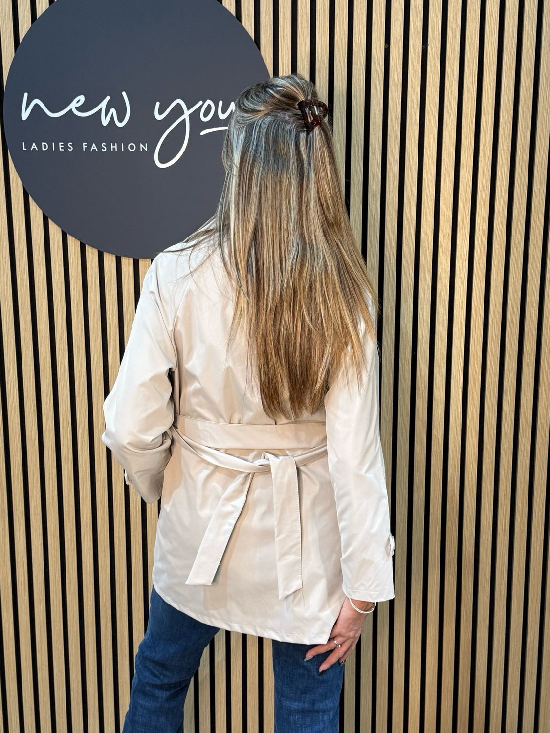 Lightweight Belted Coat - Beige