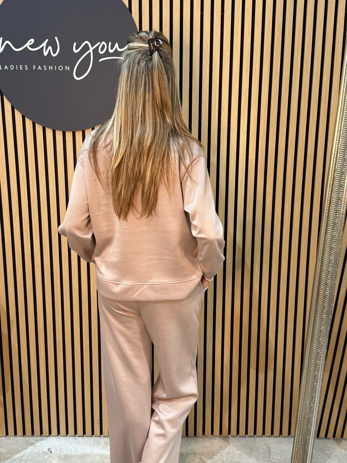 Love Embossed Co-Ord Set - Taupe