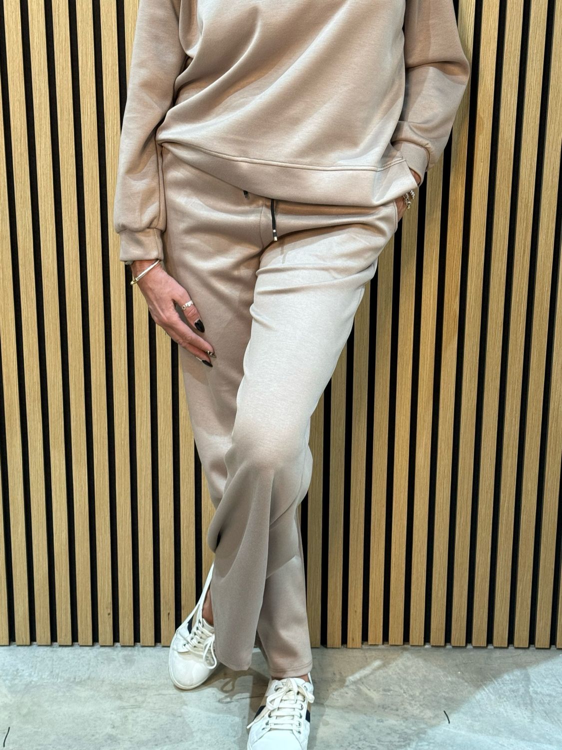 Love Embossed Co-Ord Set - Taupe