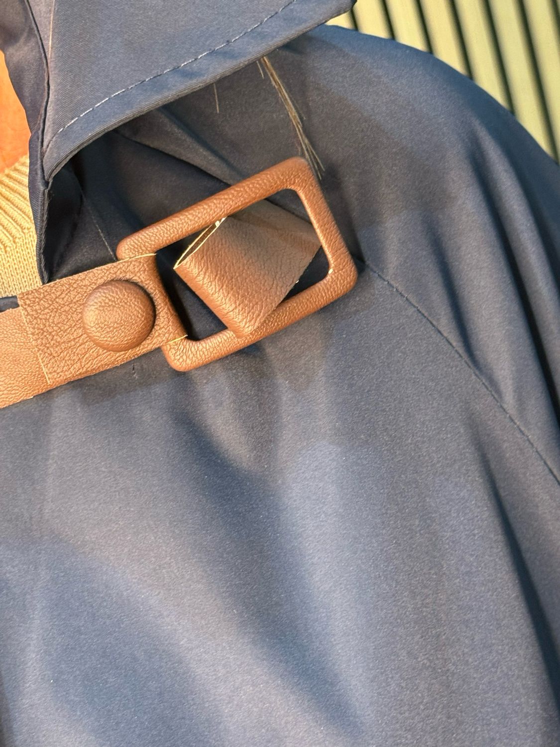 Lightweight Belted Coat - Navy