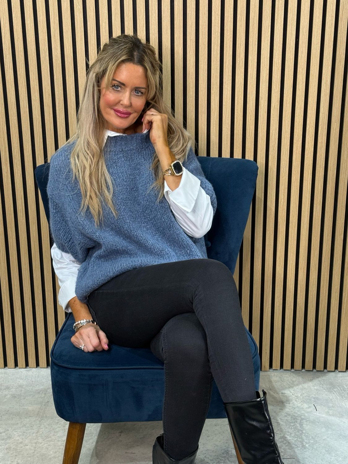 Chunky Knit Jumper - Denim