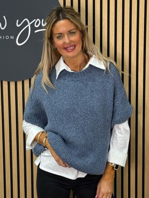 Chunky Knit Jumper - Denim