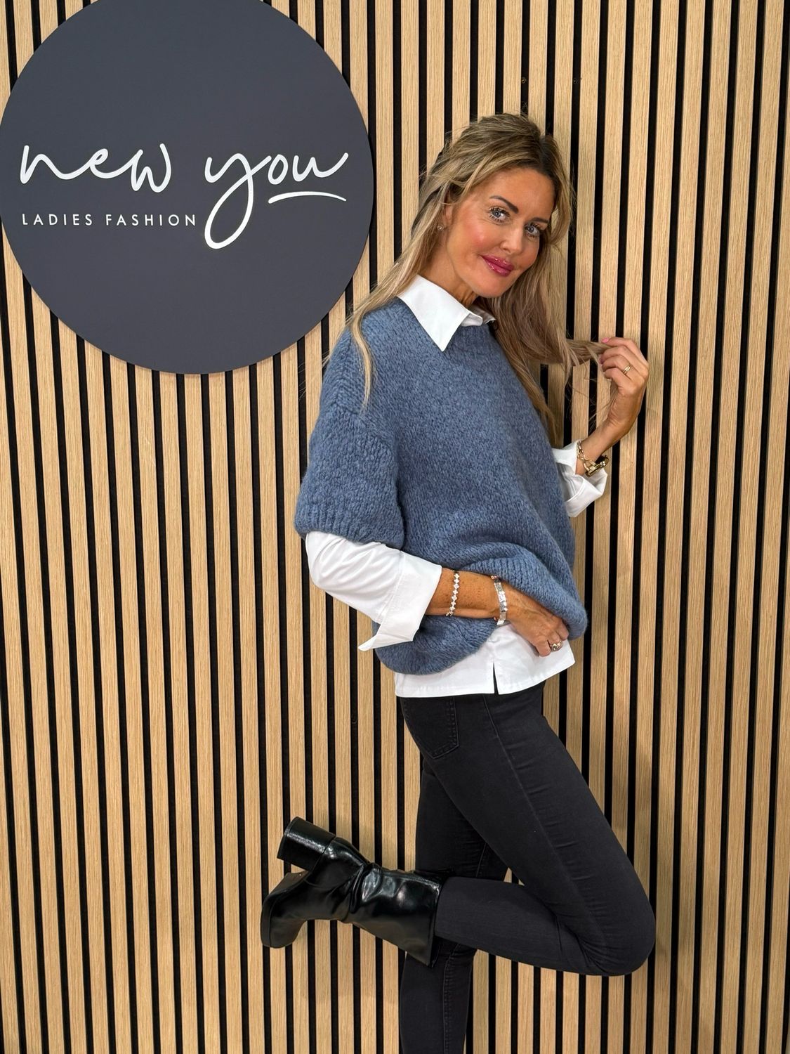 Chunky Knit Jumper - Denim