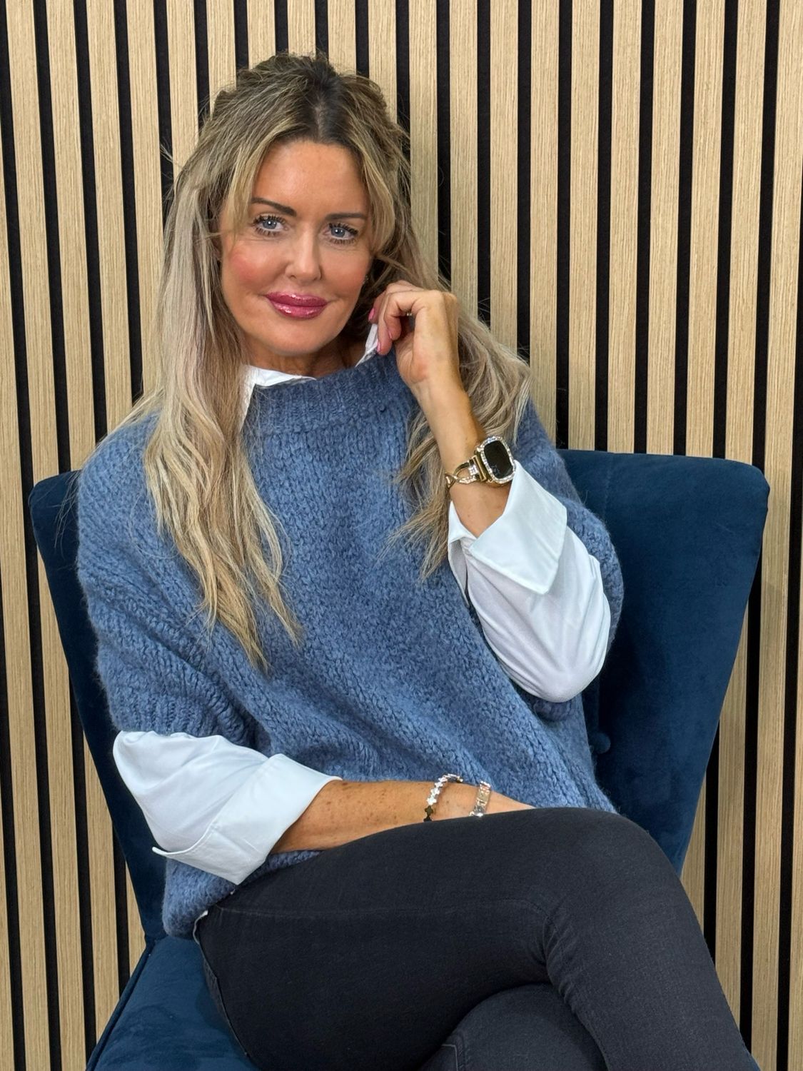 Chunky Knit Jumper - Denim