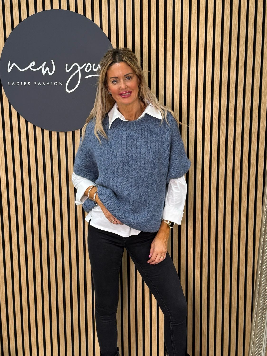 Chunky Knit Jumper - Denim