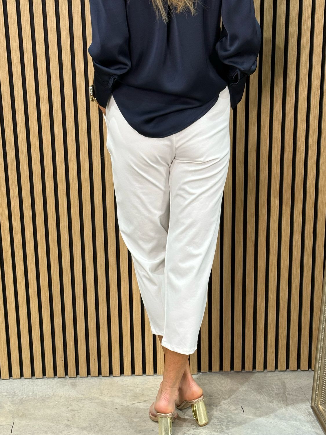 Tailored Tapered Trousers - White