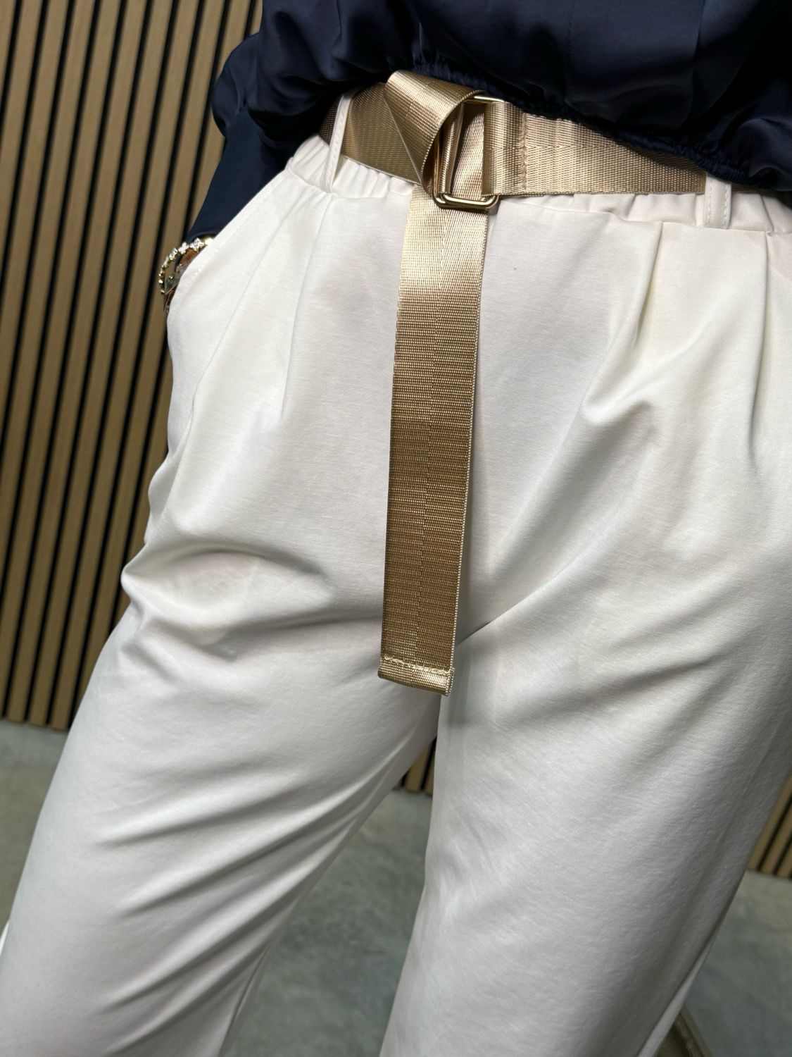 Tailored Tapered Trousers - White