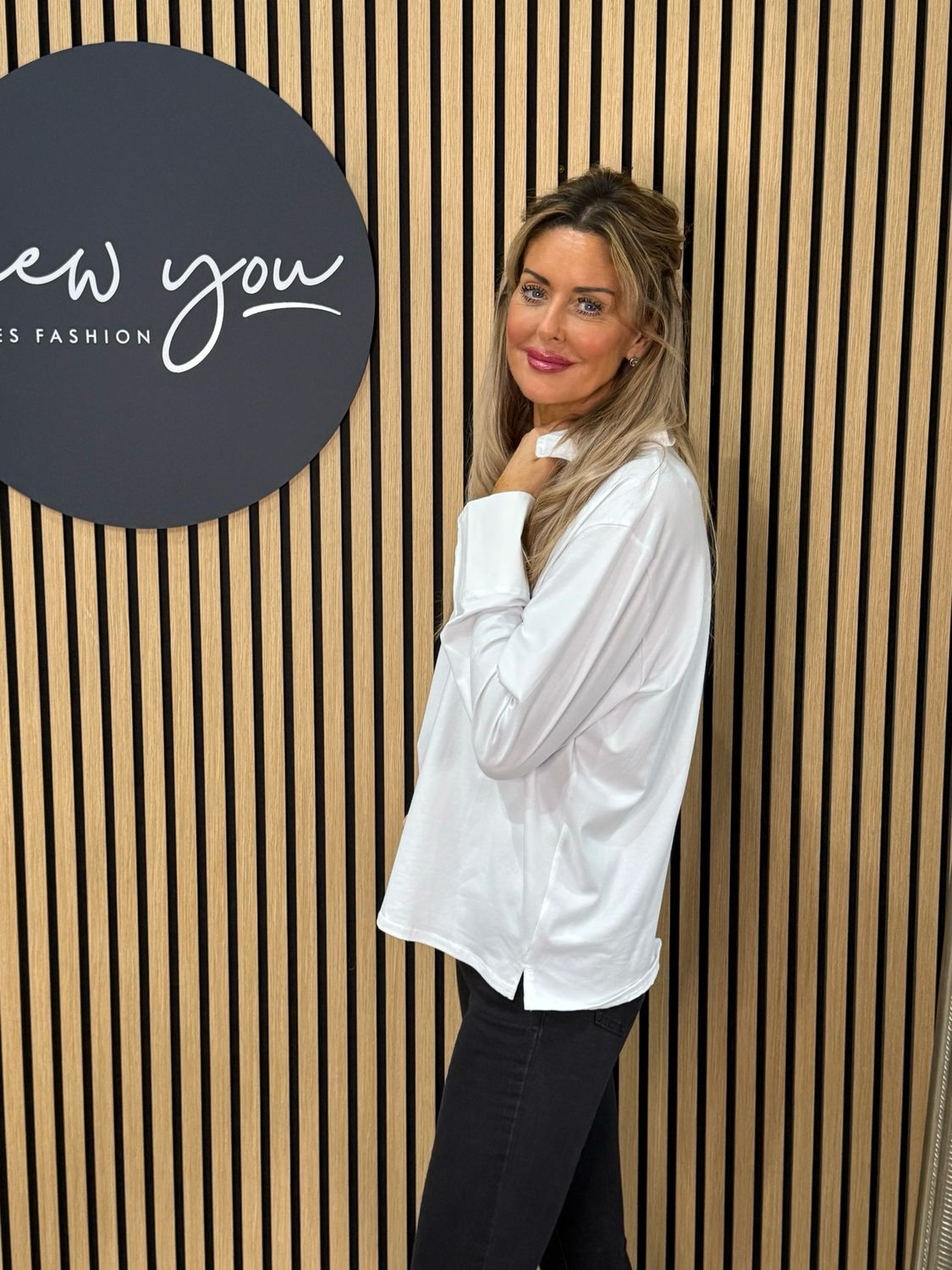 Classic V Neck Shirt - White