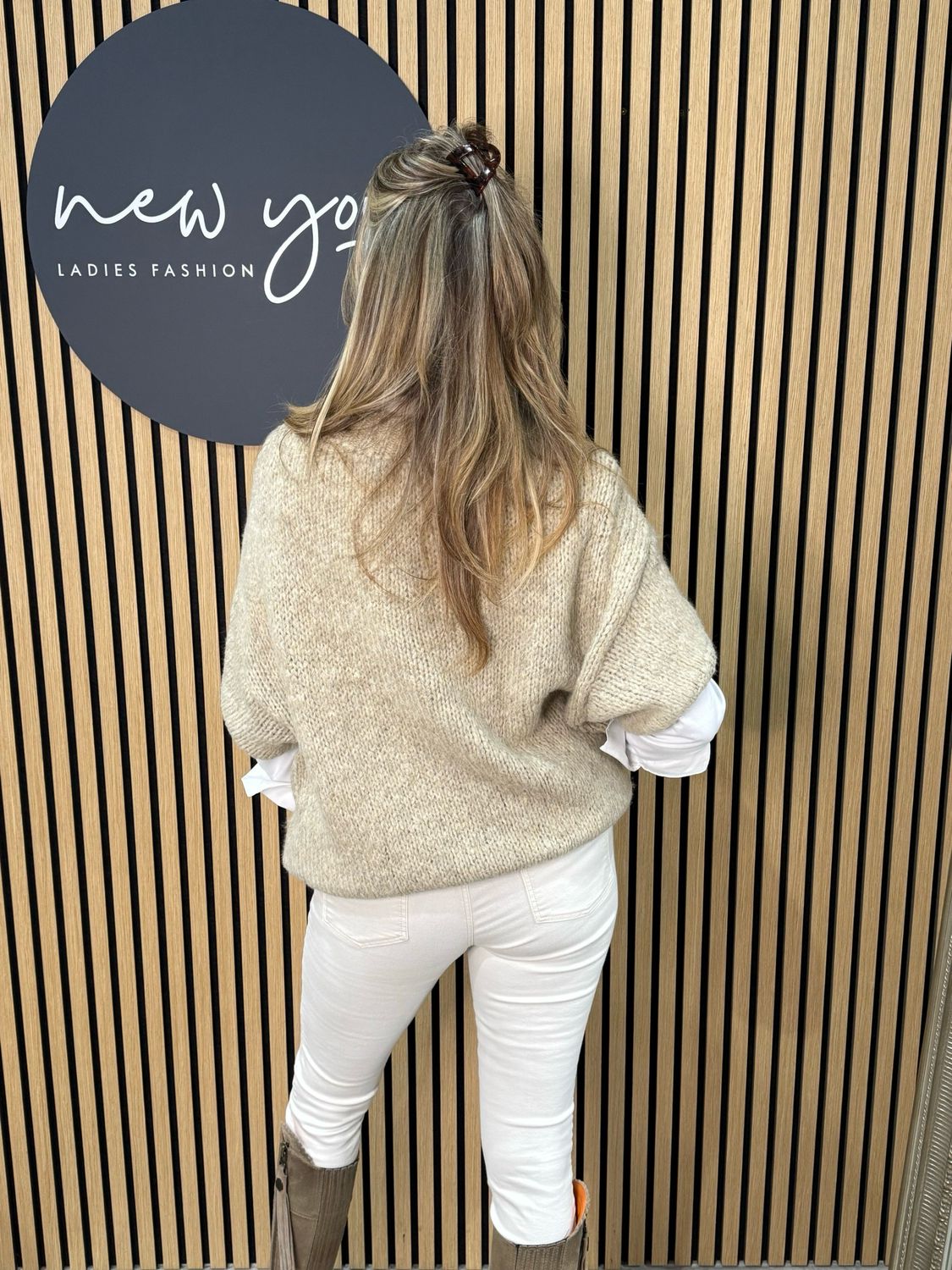 Chunky Knit Jumper - Beige