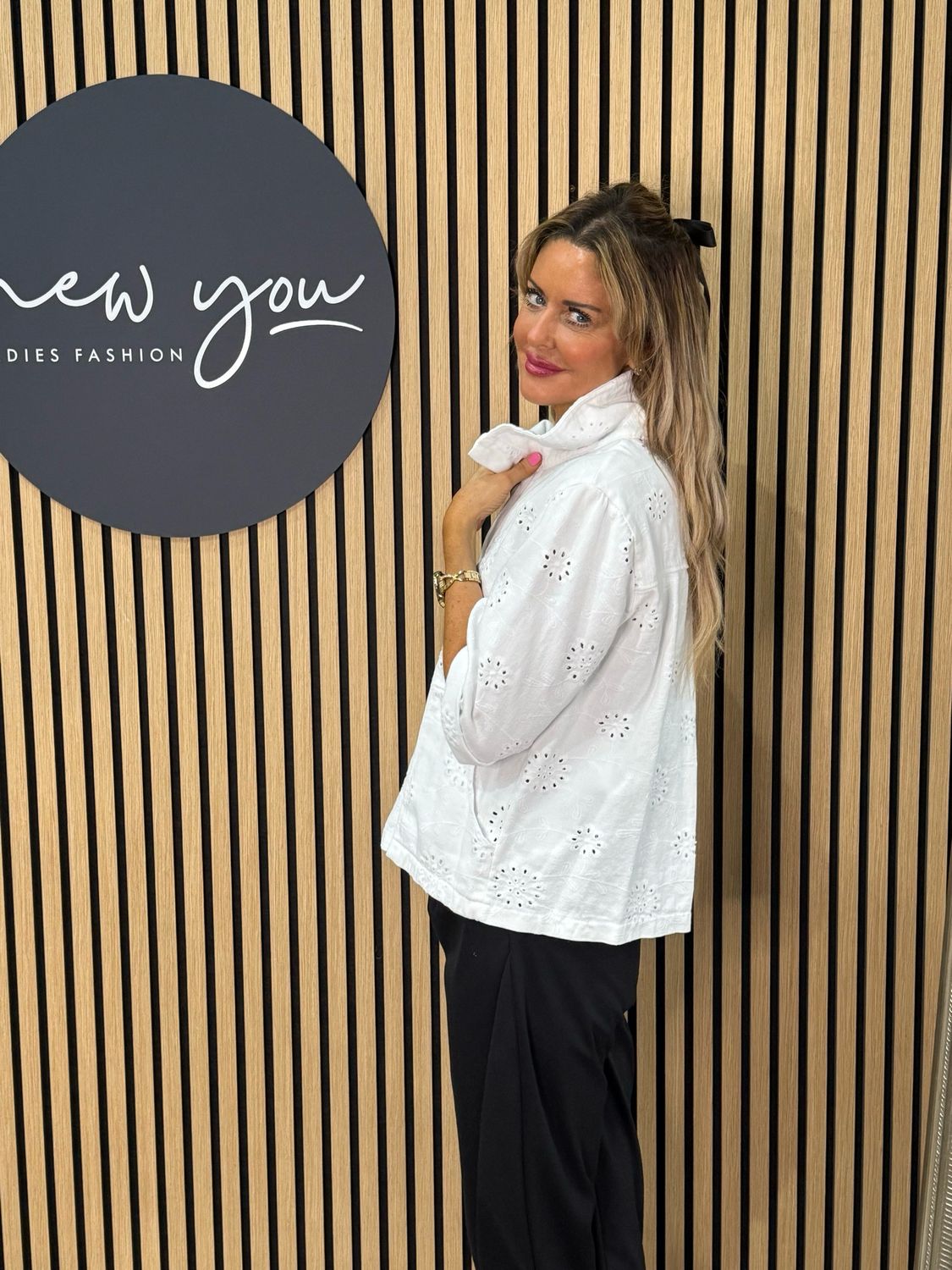 Broderie Cotton Jacket - White