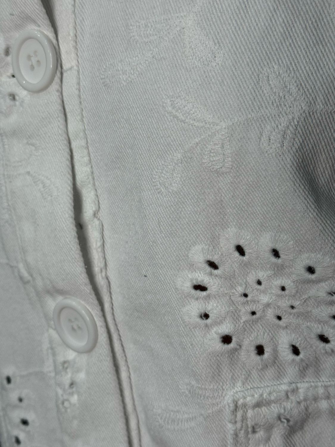 Broderie Cotton Jacket - White